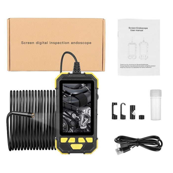 8mm 1080P HD Lens Borescope Camera 4.3 Inch IPS Industrial Ultra-Clear Pipeline with Screen Automotive Professional Industrial Borescope Waterproof Hard Wire