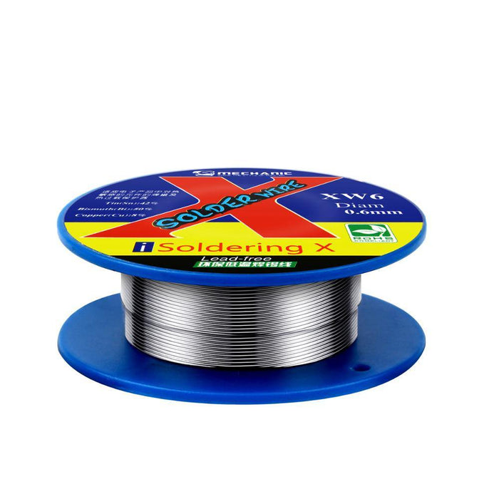 MECHANIC 50g 0.5/0.6mm Rosin Core Lead-Free Solder Wire 138℃ Real Low Melting Point Solder Wire Welding Flux Sn 42%/Bi 50%/Cu 8%