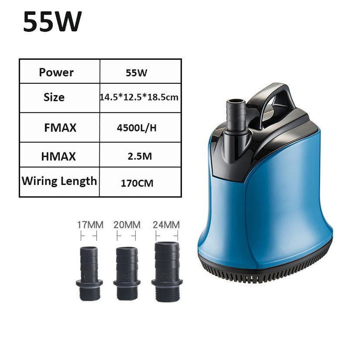 Low Noise 220V 55/45/25/7W 4500-560L/H Fish Tank Pond Aquarium Water Pump Submersible Water Fountain Pump Submersible Fountain Circulation Water Pump