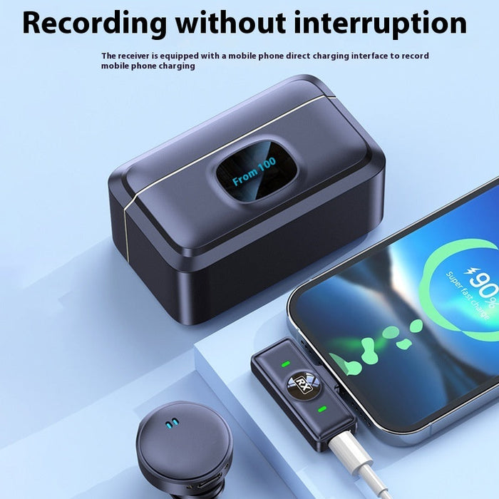 Button Wireless Collar Microphone Mobile Live Streaming With Goods Recording Noise Reduction