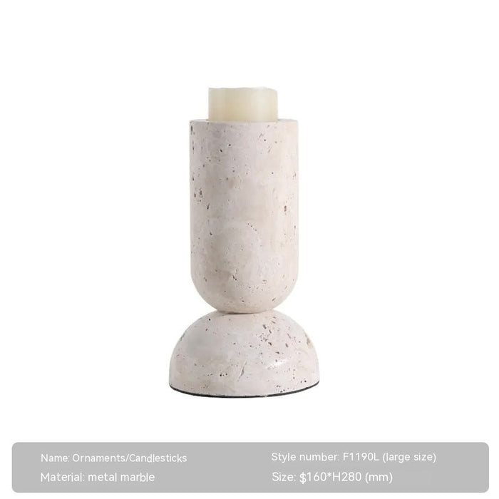 Fanxi Home Quiet Style Creative Marble Candlestick