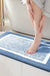 Bathroom Rug, Soft Absorbent Bathroom Mat and Bath Mat, Premium Microfiber Shag Bath Rug Machine Washable (15.7"X24",Blue and White)