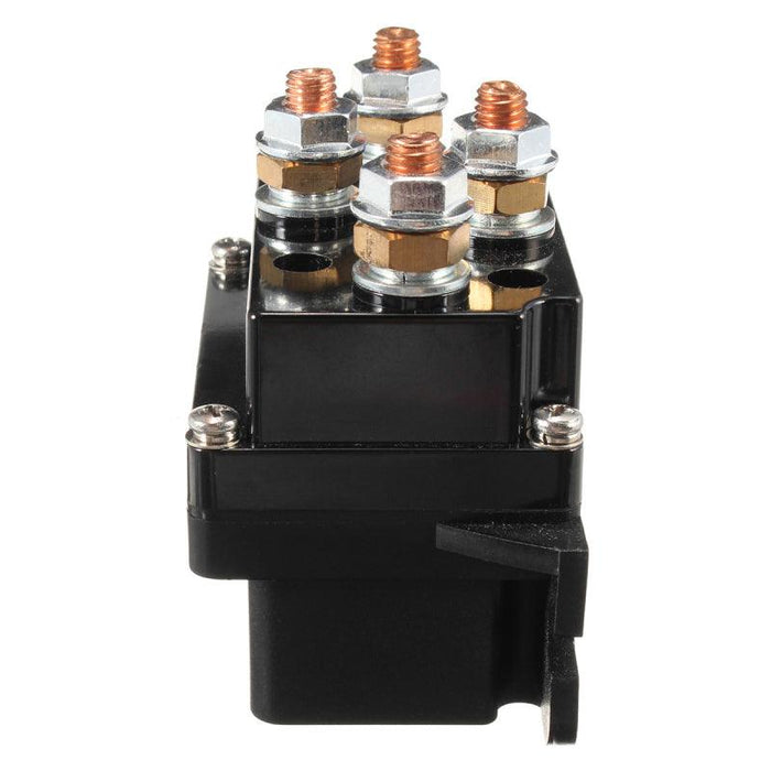 12V 500Amp HD Electric Capstan Contactor Winch Control Solenoid Twin Wireless Remote Recovery 4x4