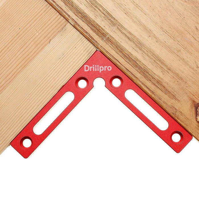 Drillpro DP-WD3 2Pcs Woodworking Precision Clamping Square L Shape Auxiliary Fixture Machinist Square with Metric and Inch Sacle Right Angle Positioning Ruler Clamp