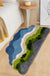 Feblilac Pretty Maldives Leaves Bedroom Mat, Moss and Lake Area Rug