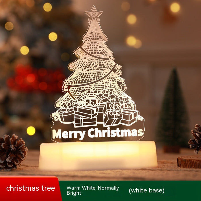 Christmas Decoration 3D Lamp Acrylic LED Night Lights New Year Valentines Day Christmas Kids Gift Christmas Ornaments