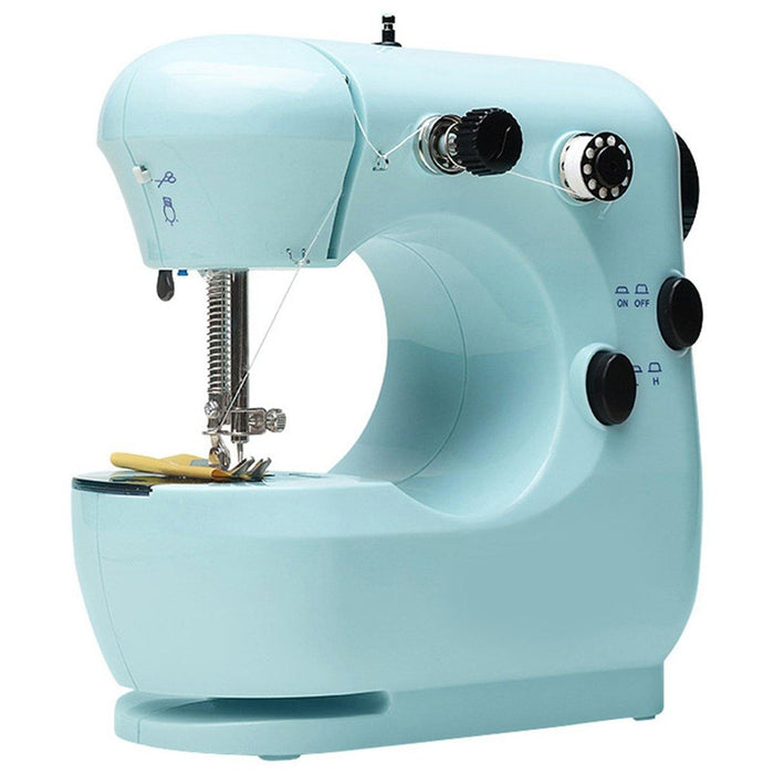 Mini Portable Electric Desktop Sewing Machine 2 Speeds For DIY Stitch Clothes Fabric