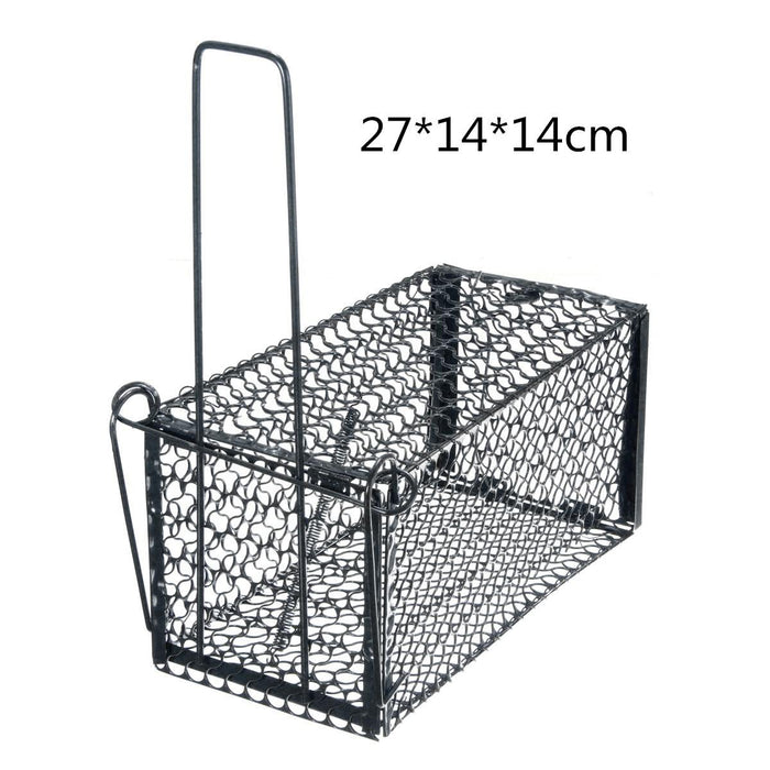 Black Metal High Sensitivity Folding Mouse Trapper Trap Rat Catcher Cage Humane Safe Rodent Live Indoor Pests Control