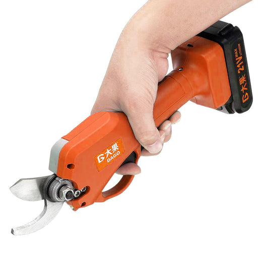 DAGO 21V 30mm Rechargeable Electric Pruning Shears Cordless Secateur Branch Cutter Battery Pruning Shears Electric Tree Branches Cutter