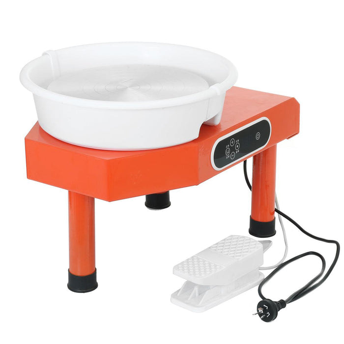 220V 25cm Red Kids Electric Pottery Wheel Machine DIY Ceramic Work Clay Art Craft