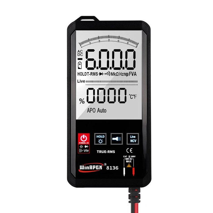 Digital Multimeter Touch Screen DC/AC Professional Analog Tester True RMS Multimetro