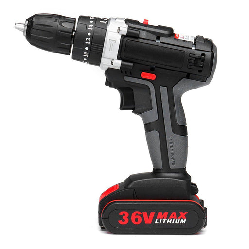 36V Cordless Lithium Electric Screwdriver Power Drill Driver Drilling Machine with Charger