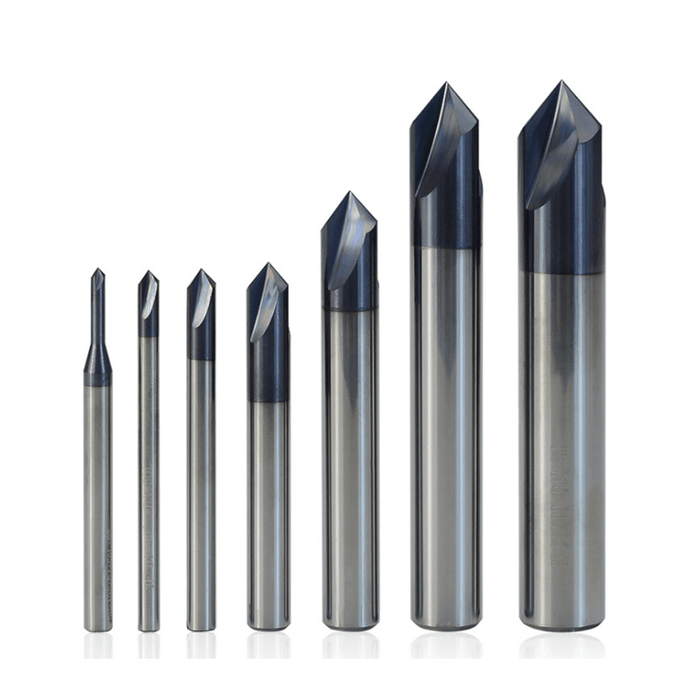 Drillpro 2-12mm 120 Degree Chamfer Mill 3 Flutes CNC Milling Cutter V Shape End Mill CNC Router Bit