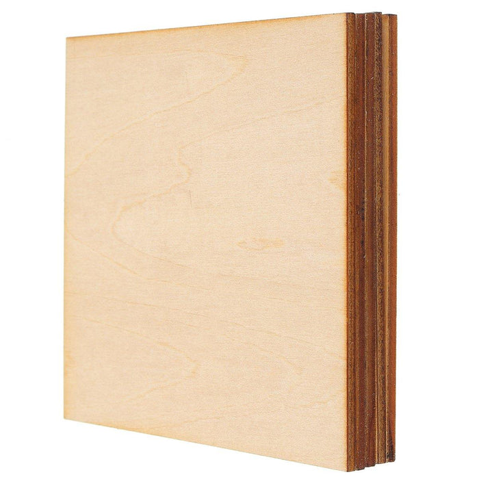 5Pcs 10x10cm Basswood DIY Wood Sheet Unfinished Unpainted Building Model Laser Engraving Blank Sheet Wooden Craft Making