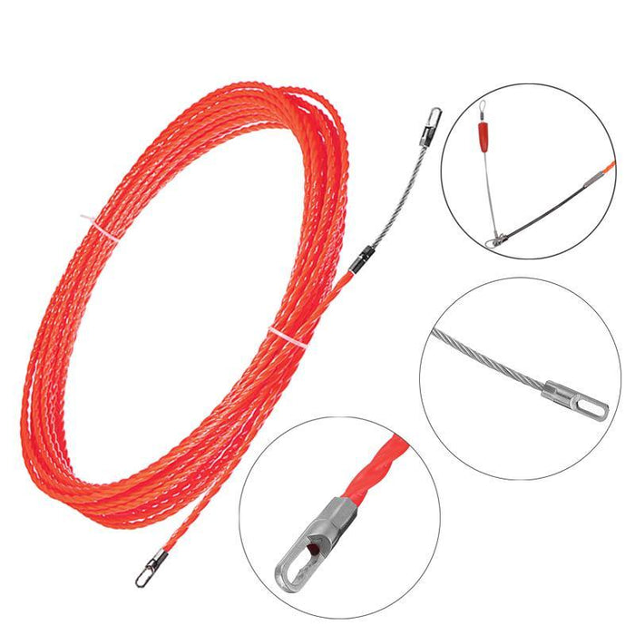 30M 4.5mm Snake Cable Push Puller Fish Tape Reel Conduit Ducting Rodder Pulling Puller (4.5mm)