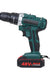 Cordless Impact Drill Driver High/Low 25+3 Gears Speed 2 Battery Set