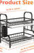 Dish Drying Rack, 2-Tier Dish Racks For Kitchen Counter, Sink Dish Drainer With Drainboard, Utensil Holder And Cutting Board Holder, Stainless Steel Kitchen Drying Rack-Black