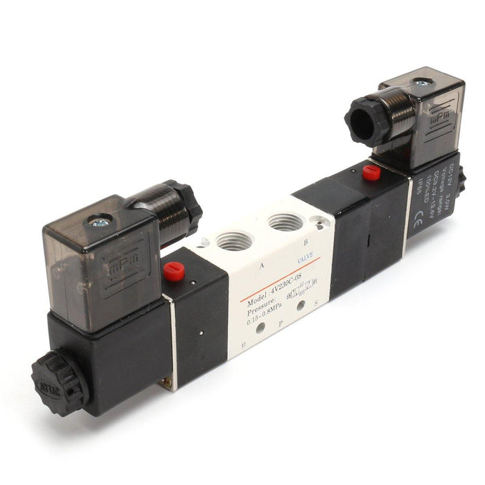 DC 12V Pneumatic Solenoid Air Valve 3 Position 5 Way