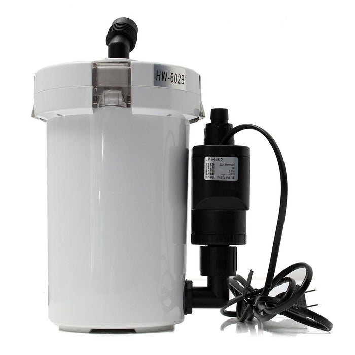 220V 6W 400L/h Fresh/Salt Aquarium Fish Tank External Canister Filter Pump Table Top HW-602B