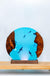 3D Shark Epoxy Round Decorative Resin Solid Wood Marine Small Night Lamp