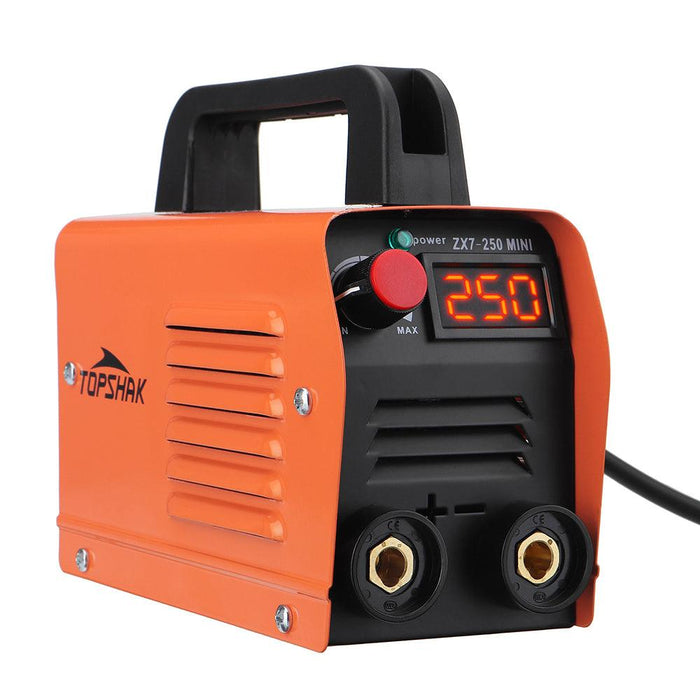 Topshak ZX7-250 250A 220V Mini Electric Welding Machine Portable Digital Display MMA ARC DC Inverter Plastic Welder Weld Equipment