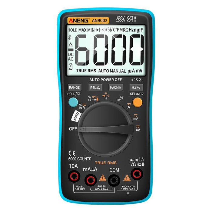 ANENG AN9002 bluetooth Digital Multimeter 6000 Counts Professional Multimetro True RMS AC/DC Current Voltage Tester Auto-Range