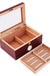 120 Pcs Wooden Grain Humidifier Storage Box Case With Lockstitch Transparent Display Window Double Layer