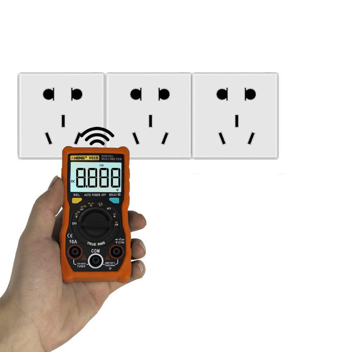 ANENG V02B  4000 Counts Auto-ranging Digital True RMS Multimeter With Temperature Measure Backlight+Flashlight