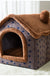 Foldable Dog House Pet Cat Bed Winter Dog Villa Sleep Kennel Removable Nest Warm Enclosed Cave Sofa Pets Supplies