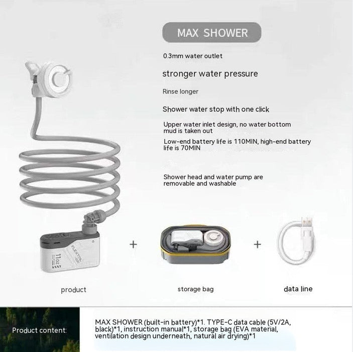 Camping Wireless Electric Simple Outdoor Portable Shower