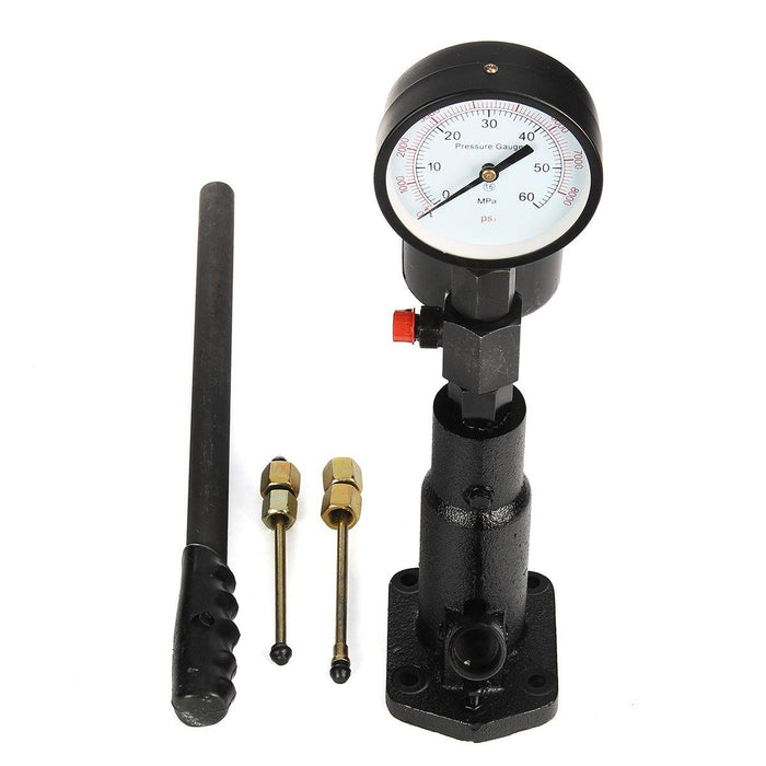 Pop Diesel Injector Nozzle Pressure Tester Dual Scale Read Gauge Bar PSI 0-60Mpa