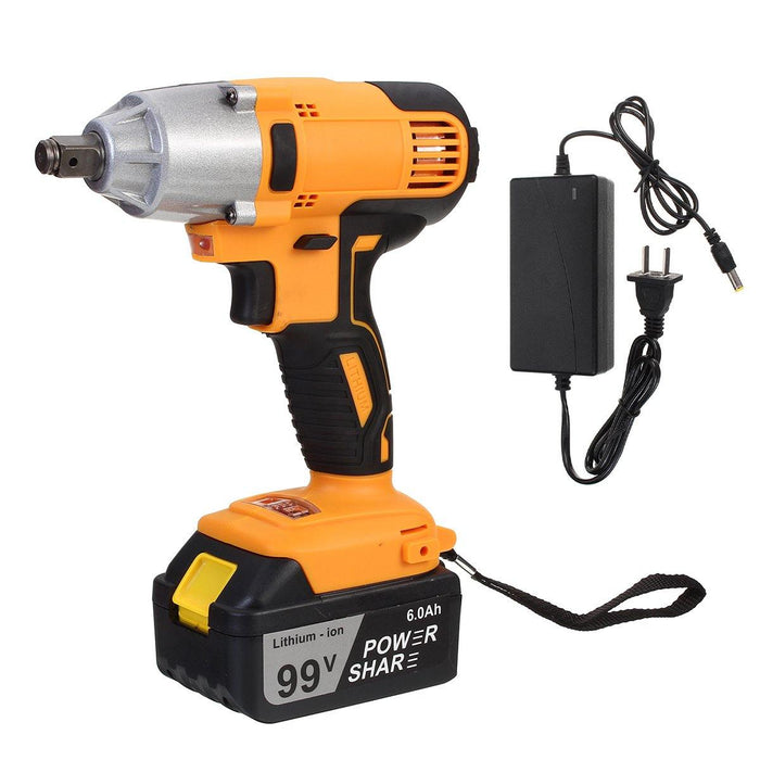 12000mAh 320Nm Electric Powerful Cordless Impact Wrench LED Light Torque Drill Machine