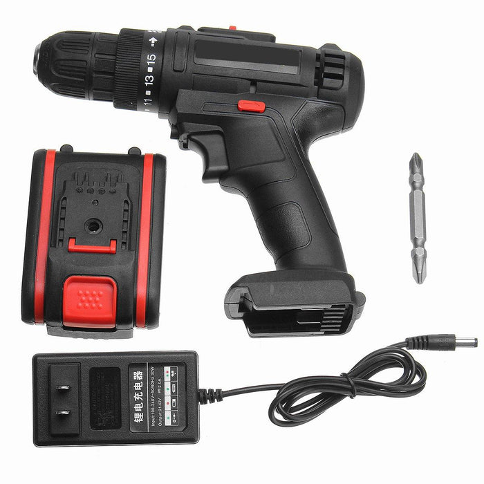 68VF Cordless Lithium-Ion Drill/Driver Rechargable Electric Drill Adjustable 3200r/min 2 Speed Hand Drill With 1 Or 2 Battery