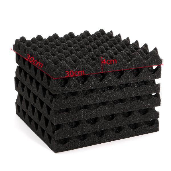 6Pcs 30x30x4cm Soundproofing Triangle Sound-Absorbing Noise Foam Tiles