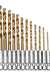 Drillpro DB-T2 13pcs 1.5-6.5mm HSS Titanium Coated 1/4 Inch Hex Shank Twist Drill Bit Set