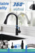 360 Kitchen Sink Mixer Taps Pull Out Spout Spray Single Lever Modern Mono Ta