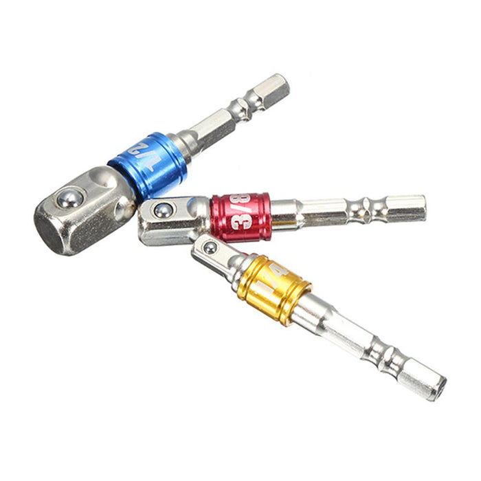 Drillpro 3Pcs Power Screwdriver Extension Bar Adapter 1/4 Inch Hexagon Shank Power Screwdriver Driver Socket Bit