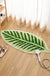 Feblilac Green Leave Bath Runner Mat Leaf Plant Soft Tufted Bathroom Rug
