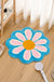 Feblilac Cute Floral Pink Blue Yellow Daisy Flower Tufted Bath Mat