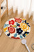 Feblilac Round Flowers Tufted Bath Mat