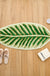 Feblilac Green Leave Bath Runner Mat Leaf Plant Soft Tufted Bathroom Rug