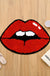 Feblilac Red Lips and White Teeth Tufted Bath Mat