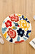 Feblilac Round Flowers Tufted Bath Mat