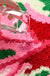 Feblilac Pink Green Leave Bath Mat Tropical Leaf Tufted Bathroom Rug