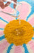 Feblilac Cute Floral Pink Blue Yellow Daisy Flower Tufted Bath Mat