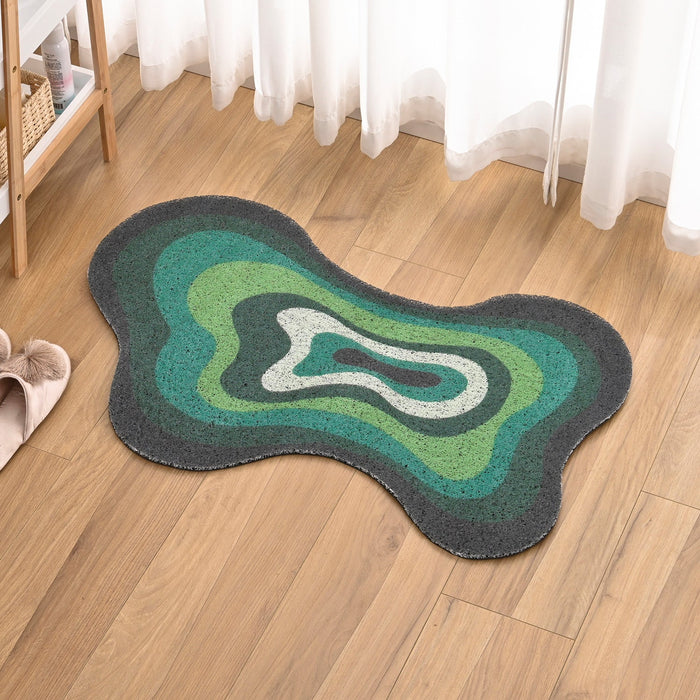 Feblilac Green Dizzy PVC Coil Door Mat