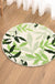 Feblilac Round Green Leaves Tufted Bath Mat Mom‘s Day Gift