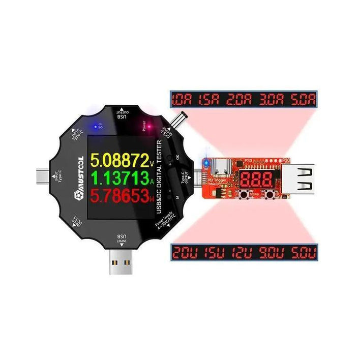 Accessories 65W Constant Current Load NTC Temperature Probe DC5525 Crocodile Clip PD3.0 QC2.0/QC3.0 Trigger Adapters For UD18 USB Tester