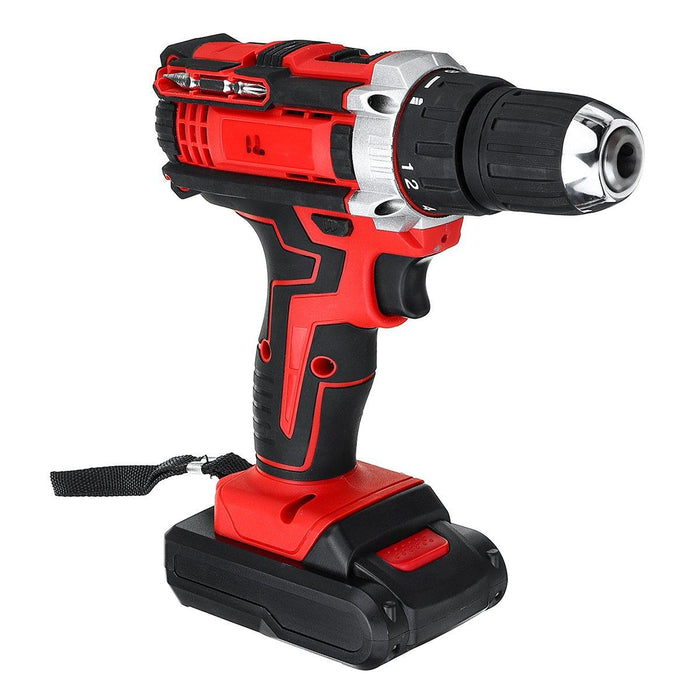 48V 25+3 Gear Rechargable Electric Drill Cordless Impact Drill With 1 or 2 Li-ion Battery With LED Working Light