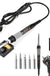 908S 80W LCD Electric Soldering Iron Adjustable Temperature Solder Iron with 5Pcs Solder Tips & Stand